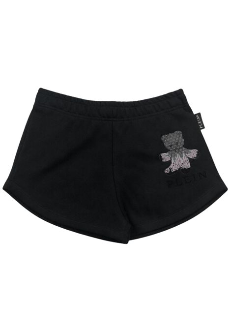Black cotton shorts for girls Philipp Plein | GSH164NERO